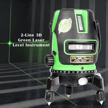 

2 Line 3D Level Self-leveling Laser Level Detector Infrared Green Laser Level Mechanical Automatic Leveling Optical Instrument