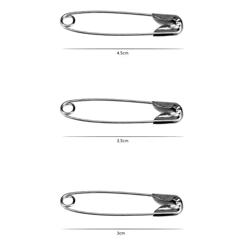 60 шт. безопасные булавки серебристого тона из металла и нержавеющей стали 4,5 см брошь значок для ювелирных изделий ткань Швейное Ремесло полезные швейные инструменты