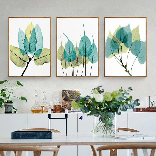 ART-ZONE-Leaf-Watercolor-Painting-Plant-Leaves-Wall-Art-Print-Canvas-Poster-Picture-Living-Room-Home.jpg_640x640