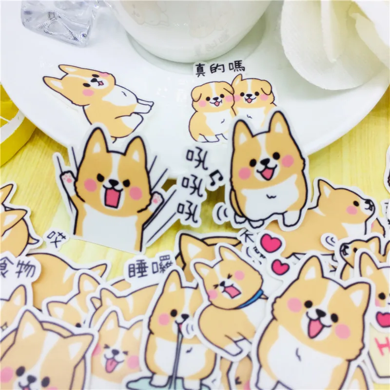 40 pcs Cute text dog Stickers for Car Styling Bike Motorcycle Phone Laptop Travel Luggage Cool Funny Sticker Bomb Decals