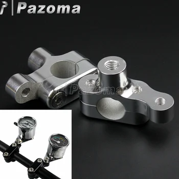 

Silver Motorbike 1" 25mm Handlebar Risers with Meter Bracket Universal for Harley Dyna Cafe Racer Sportster XL 883 1200 04-19