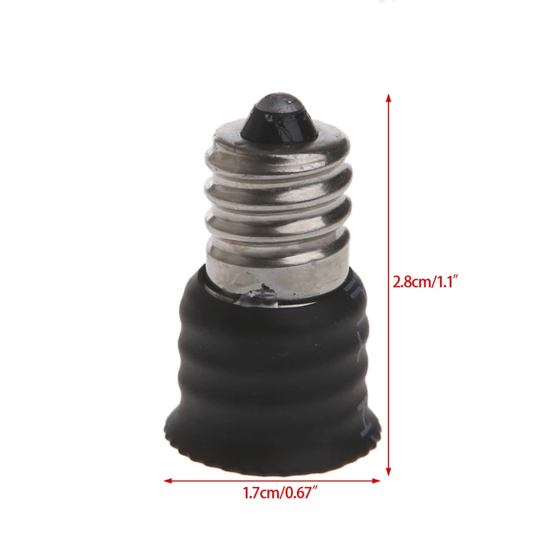 

Adapters to Use E14 Base Bulbs in a smaller E12 Candelabra Base Socket Black