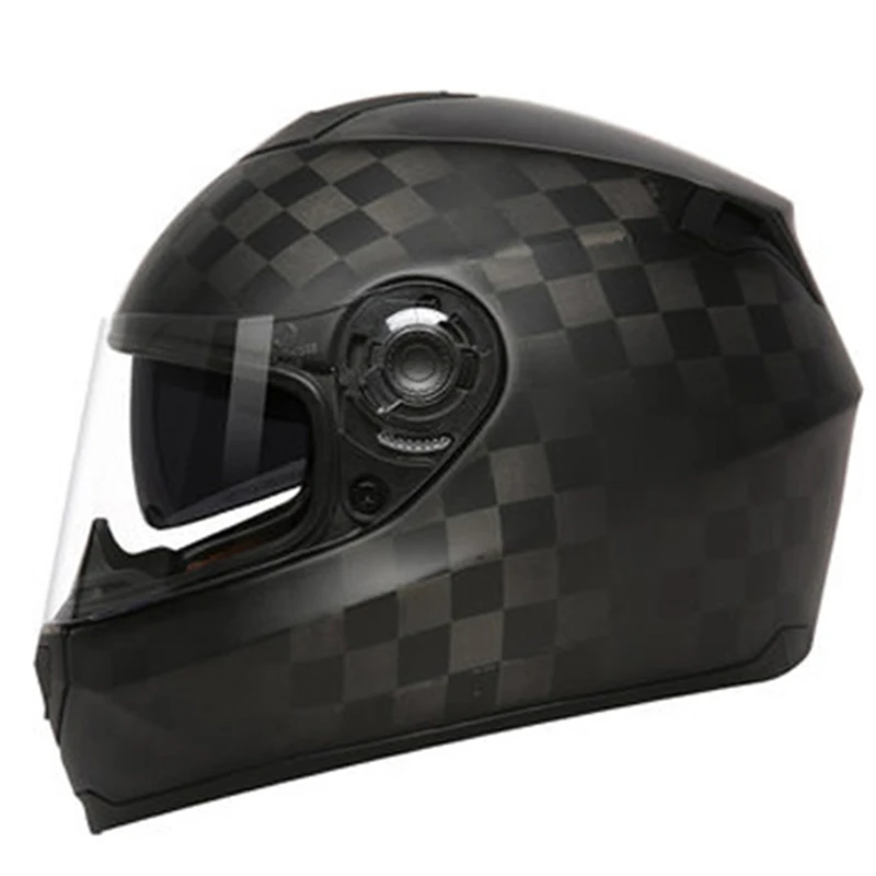 

High Level Double Lens Carbonfiber motorcycle helmet with internal black sunglasses DOT ECE approved CFR YK363 3K 12k 24k