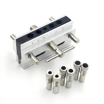 3 in 1 Woodworking Doweling Jig Kit Positioning Clip Drill Puncher Locator Tool