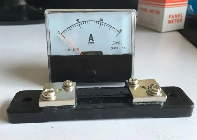 DH 670 DC 0 30A Analog Amp Panel ammeter pointer type current meter
