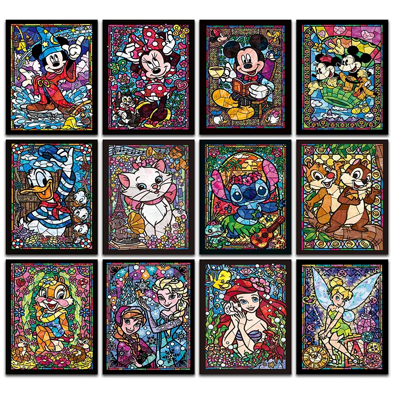 

5D DIY Diamond painting Cross stitch Cartoon Mouse&duck Full Square embroidery anime car Round Diamond mosaic snow queen BK