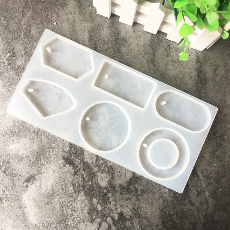 

WCIC Transparent Silicone Mould Cutting Shape Epoxy Resin Molds for Jewelry Resin Decorative Craft DIY Dried Flower Stone Mold