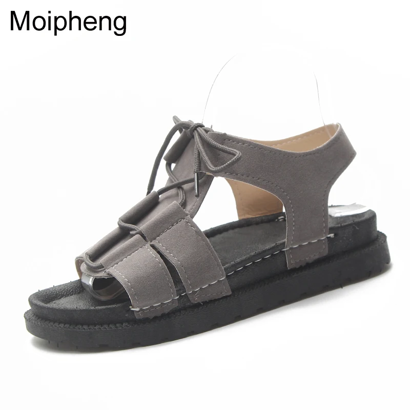 

Moipheng Women Sandals 2019 Summer Chunky Heels Roman Gladiator Sandals Women Lace Up Black Sandalias De Verano Para Mujer