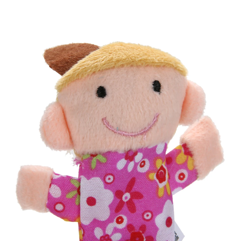 6 шт. Детские Finger плюшевые игрушки палец Семья Finger Куклы кукла тканью для Развивающие игрушки для детей на день рождения подарки на