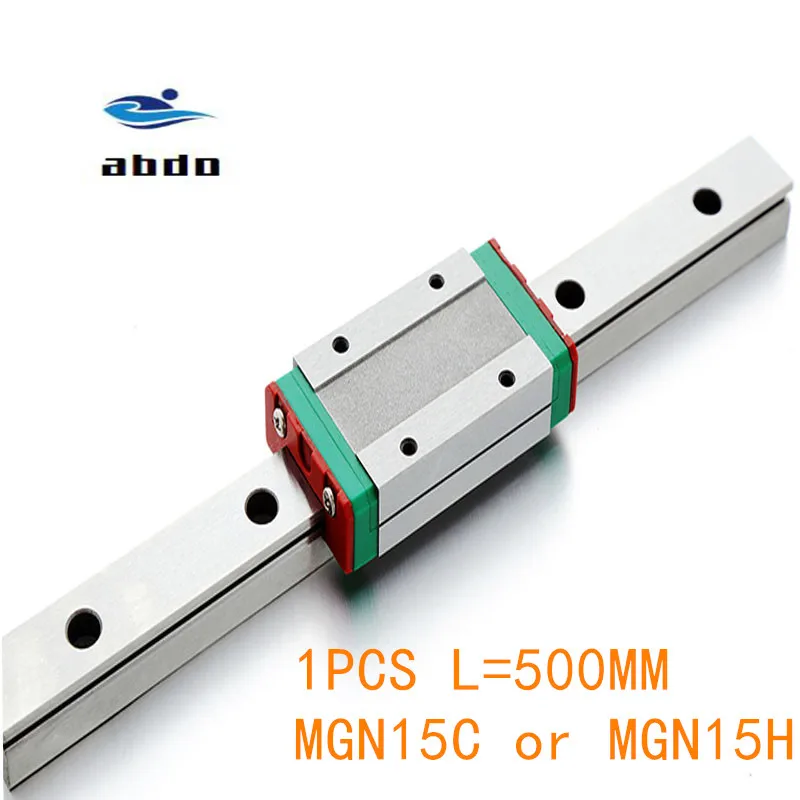 Новые 15 мм миниатюрные линейные направляющие MGN15 L = 500 рельсы + 1 шт. MGN15H или MGN15C CNC