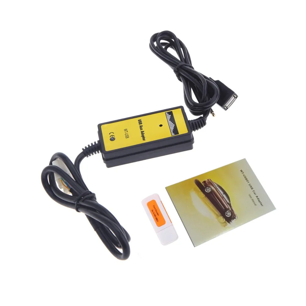 Профессиональный авто USB Aux-in кабель адаптер MP3 плеер радио интерфейс для Toyota Camry/Corolla/Matrix 2* 6Pin аудио AUX кабель