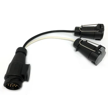 

13 Pin Euro Plug to 12N 12S 7 Pin Sockets Adapter Trailer Wiring Connector For Caravan Tow Car Styling