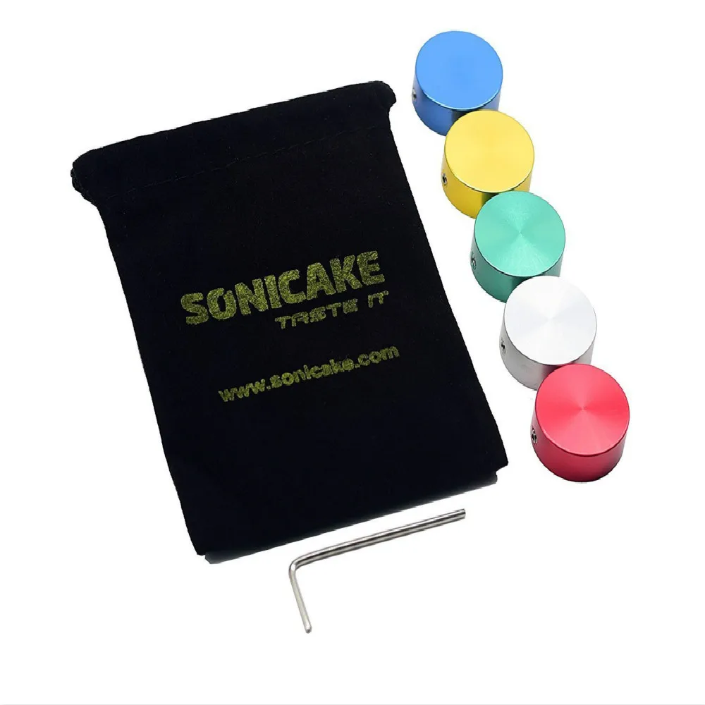 

Sonicake Multi Color Aluminum Alloy Cap Footswitch Topper Colorful 5 Pcs/lot Bumpers for Guitar Effects Pedal