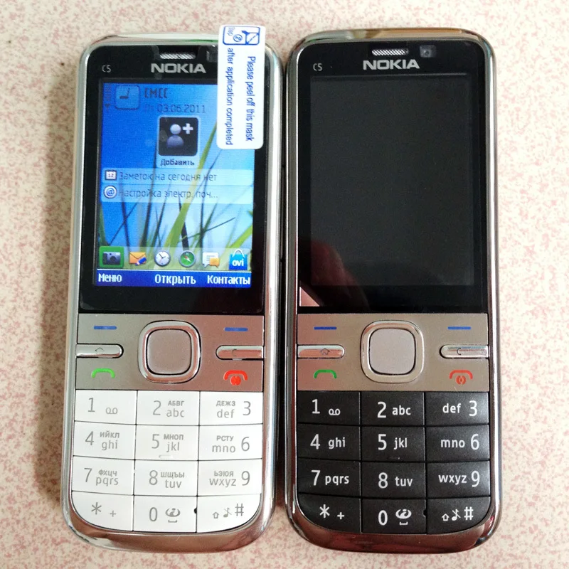 Оригинальный мобильный телефон NOKIA C5 00 разблокированный иврит Арабская русская