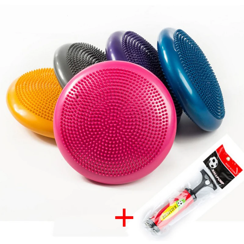 33cm Durable Inflatable Yoga Massage Ball Pad Universal Sports Gym Fitness Yoga Wobble Stability Balance Disc Cushion Yoga Ball