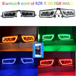 Новый 14 15 16 17 rzr 1000 XP Для Polaris с Bluetooth управления RGB Halo Angel Eyes rzr 1000 Фары для автомобиля