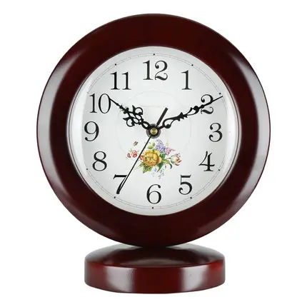 

Simple living room clock, creative pastoral art clock, Chinese solid wood bedroom quartz clock.