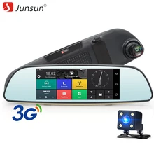 Junsun 6.86 “Автомобильные видеорегистраторы 3g Зеркало заднего вида с видеорегистратором и камера двойной для записи объективов Full HD 1080P рекордеры Android 5.0 GPS-навигатор
