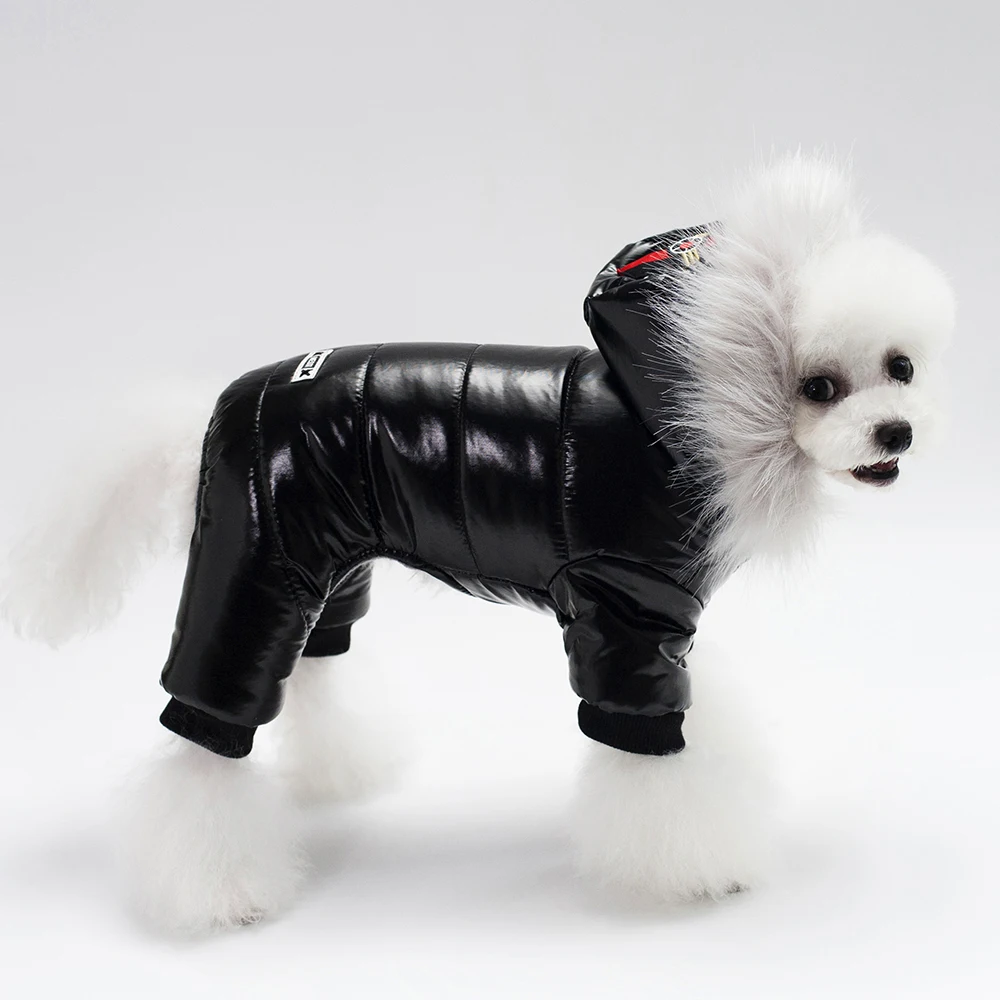 KEMISIDI, водонепроницаемая одежда для собак, теплая с капюшоном, толстая хлопковая одежда для животных, четыре фута, теплое мягкое пальто для собак, куртки для бульдога, Тедди