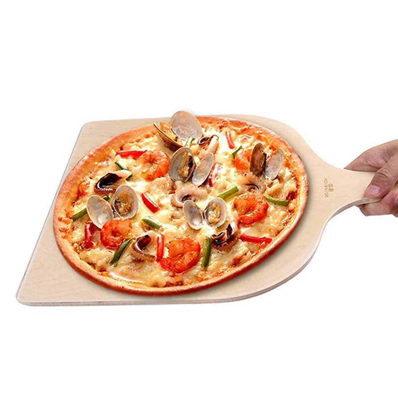 2 Pcs Wooden Pizza Paddle Spatula Pizza Shovel Peel Cutting Board Kitchen Pizza Tray Plate Bakeware Pastry Tools Accessories