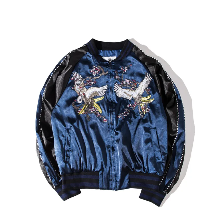 2018 Autumn Winter Harajuku Embroidery Bomber Jacket Men patchwork Jacket Streetwear Hip Hop Baseball Jacket Windbreaker Jacket
