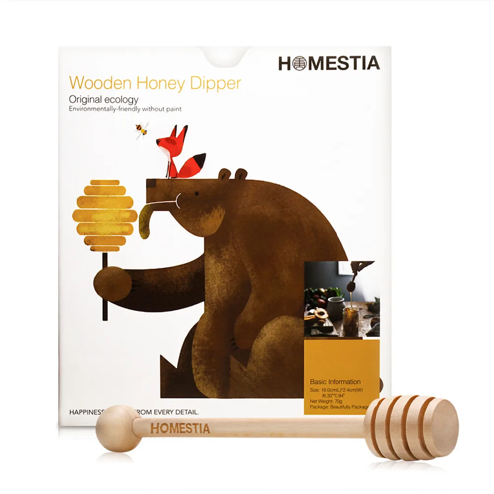 6 шт. homestia натуральный ручной бука черепаховый Мёд Медведица drizzler сервер работы