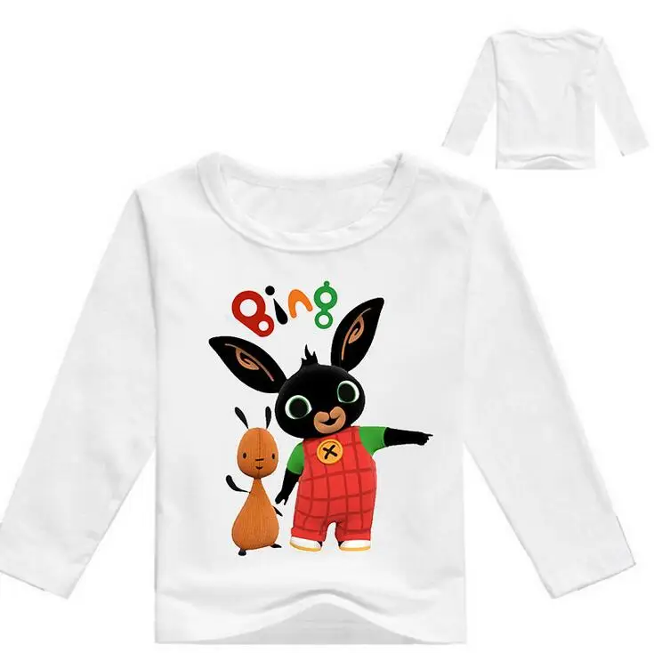 Детские топы, Детская футболка с кроликом и кроликом, детская весенне-осенняя одежда, детские футболки для мальчиков и девочек, футболки с длинными рукавами и рисунком - Цвет: Model 7