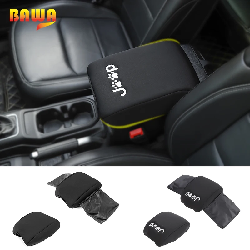 BAWA Armrests Pads Cover for Jeep Wrangler JL 2018 Cloth