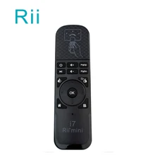 10pcs DHL Wholesale Rii i7 Mini Air Mouse 2 4GHz Wireless Built in 6 Axis Sensing