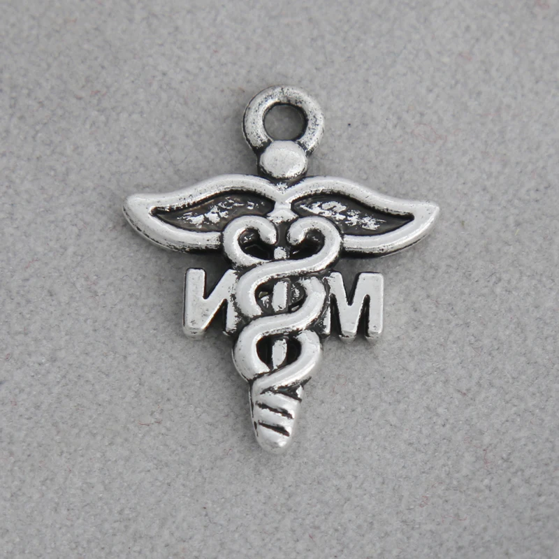 RAINXTAR мода сплав медицинская MSN амулеты Медицинский символ Charms19 * 23 мм 50 шт