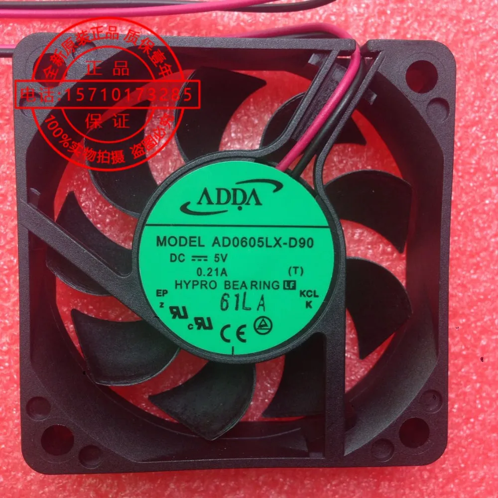 

ADDA AD0605LX-D90, T DC 5V 0.21A 2-wire 2-pin connector 70mm 60x60x15mm Server Square Cooling fan