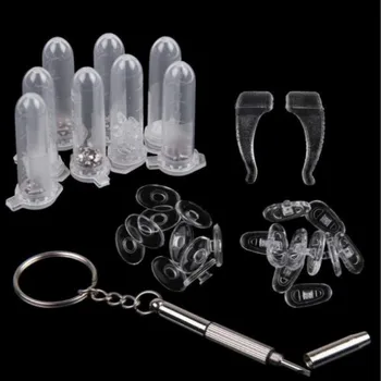 

Popular Eyeglass Sun Glasses Nose Pad Optical watch Screwdriver Repair Screws Nut Tool Assorted Kit with Box