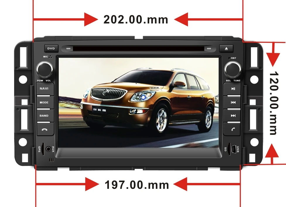 Top Android 9.0 Car GPS Navigation For GMC Yukon/Tahoe/Acadia/Buick Enclave/CHEVROLET Suburban 2007-2012 WIFI Car multimedia player 7