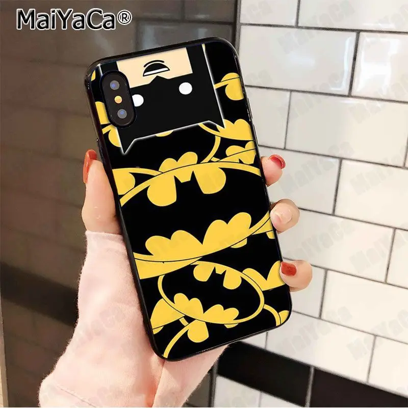 MaiYaCa Лидер продаж крутой marvel Бэтмен Логотип Мода Роскошный чехол для телефона для iphone 11 pro X 66S 7 7plus 8 8Plus 5S XS XR XS MAX
