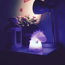 Cute Baby Bedroom Unicorn Lamps Night Light Cartoon Pets Sleep Kids Lamp Night light Gifts for Children