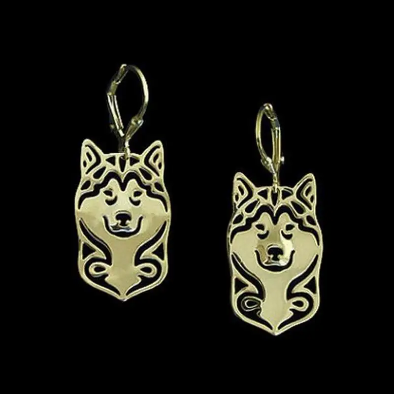 Fashion Lovers' Alloy Pet Dog Earrings Women's Jewelry Alaskan Malamute | Украшения и аксессуары