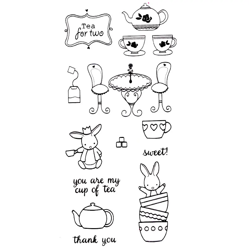 YOU ARE MY CUP OF TEA SWEET THANK Scrapbook DIY photo cards account rubber stamp clear stamp transparent Handmade card stamp YOU ARE MY CUP OF TEA SWEET THANK Scrapbook DIY photo cards account rubber stamp clear stamp transparent Handmade card stamp