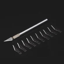 Скальпель ножи Non-Slip Metal 11 Лезвия Резьба По Дереву Инструменты Фрукты Еда Ремесло Скульптура Гравировка Нож Для Канцелярские Художественные Принадлежности