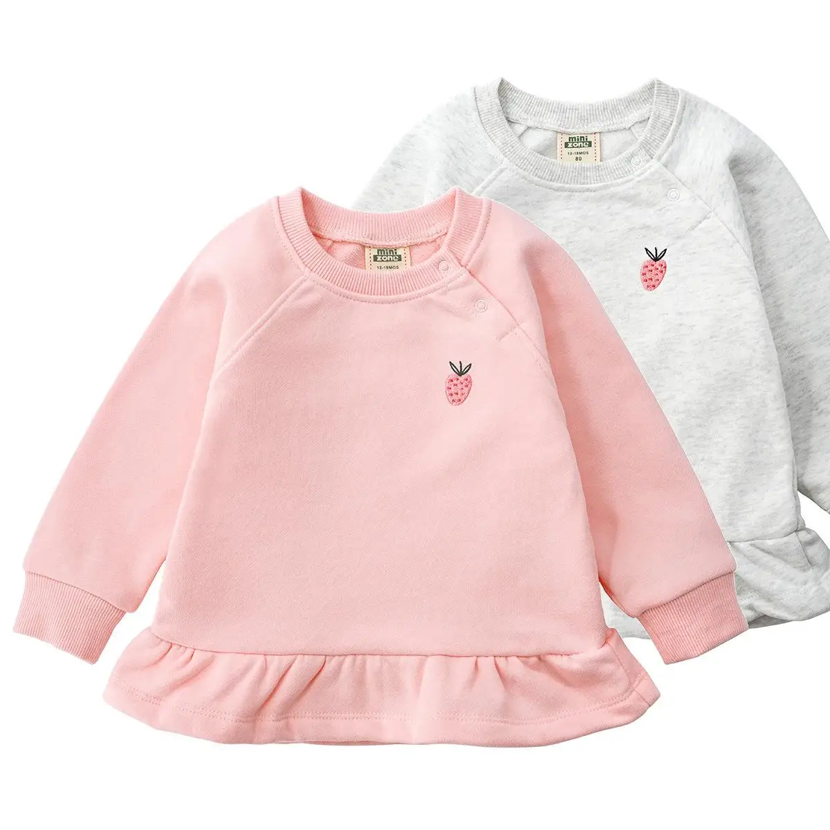 

1-4y Baby Girls Long Sleeved Cute Clothes Orangemom Brand Girls Pink Dress Children Winter Undercoat Girls T-shirt Cotton Tops