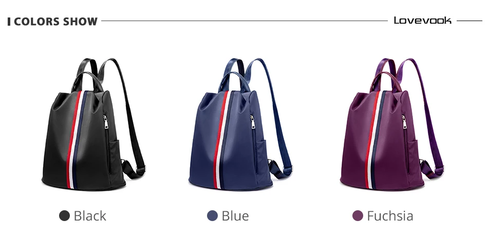 LOVEVOOK женский водонепроницаемый Оксфордский рюкзак с защитой от кражи, женские школьные сумки для подростков, дорожные рюкзаки для женщин 15 дюймов