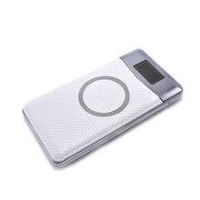 2018 New Wireless Power Bank Dual USB Power Bank 10000mAh Wireless Charger Battery Charger Case External Portable with LED Light
