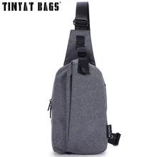 TINYAT Black Shoulder Bags Waterproof Chest Pouch Sling Bag Men Anti-Thief Bags Man Chest Portable Messenger Bag handbag T610