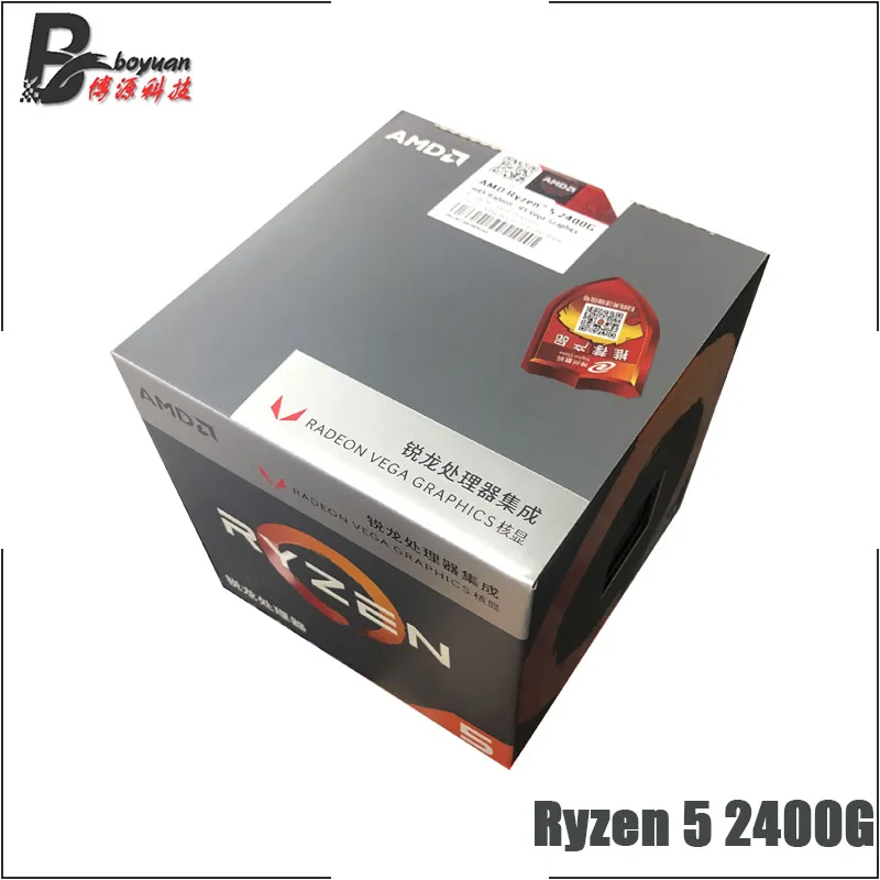 Четырехъядерный процессор AMD Ryzen 5 2400G R5 3 6 ГГц Восьмиядерный L3 = 4 м 65 Вт YD2400C5M4MFB Socket