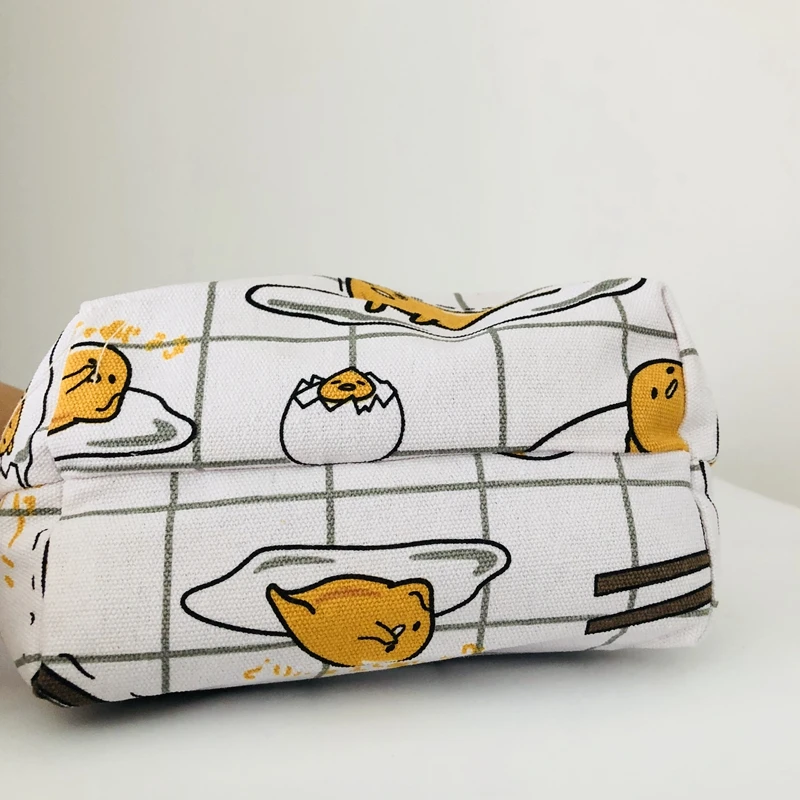 Gudetama сумка для обеда с рисунком милые сумки Холщовая Сумка для пикника дорожная сумка для хранения модные сумки для обеда для женщин девочек дамы дети