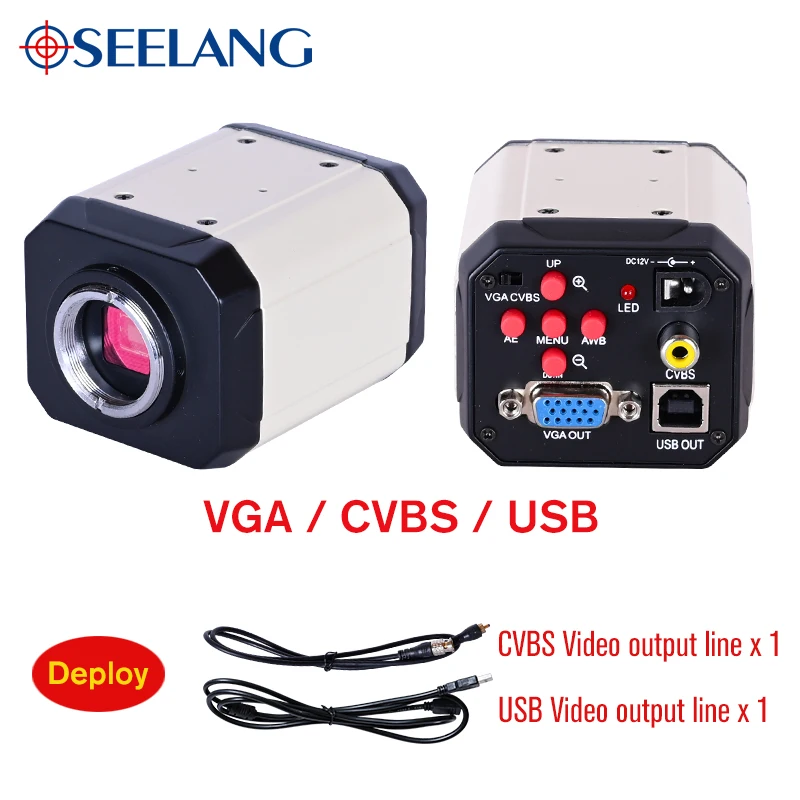 Laboratorio Profesional biológico HD trinocular microscopio zoom 2500X + USB HDMI VGA CVBS electrón