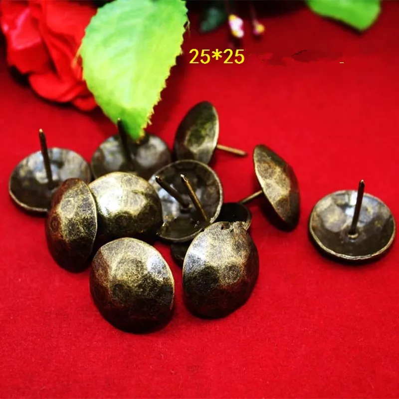 40PCS Antique Turtle Back Pattern Carved Nail Decorative Upholstery Tacks Stud Wooden Box Case Furniture Nails Pushpin