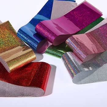 

7colors/set Nail Art Foil Transfer Sticker Silver Fine Sand Glitter Pattern Design Women Fancy Punk Galaxy Transfer Nail Sticker