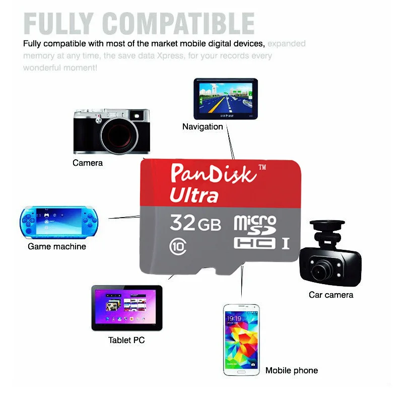 Pandisk usb флэш-карты памяти microsd micro sd 32 ГБ memoria 128 64 8 16 1 ntegrity management ensure по времени shippment