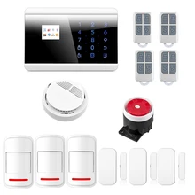 Wireless GSM&PSTN Burglar Alarm System Android/ iOS APP Control Touch Screen Russian English Spanish France Languages to choose