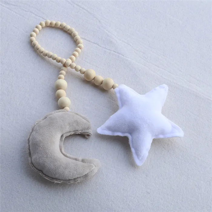 INS Nordic Star car Tassel Wooden Beads Ornament Kids Room Decoration Nursery Tent Hanging Pendant Wall Decor Photography Props - Цвет: 431